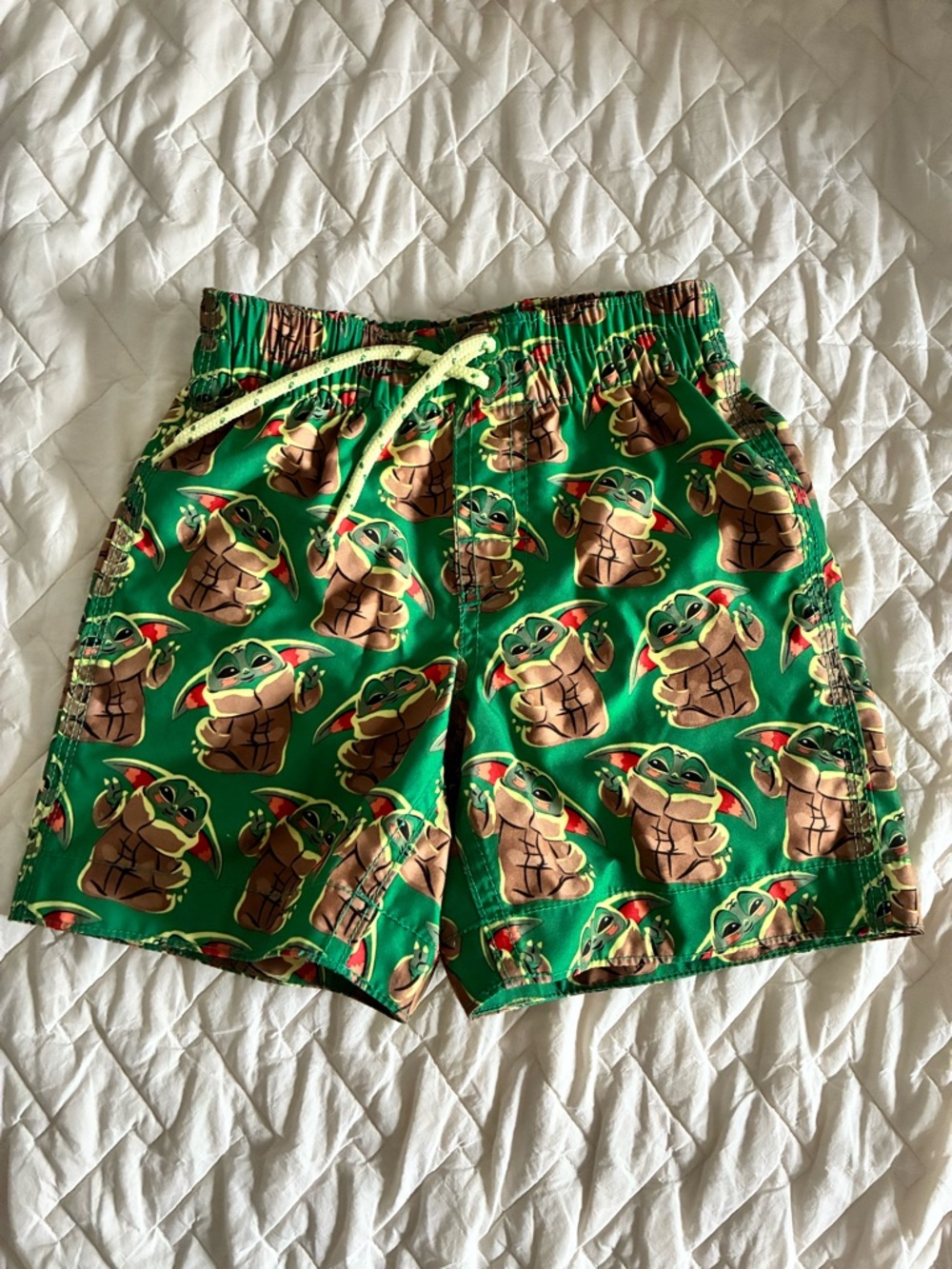 Gap Green Baby Yoda Print Swim Shorts